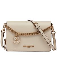 Karl Lagerfeld - Lourdes Mini Leather Crossbody - Lyst
