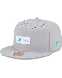 KTZ - Miami Dolphins 2025 Sideline Split Panel 9fifty Snapback Hat - Lyst