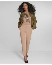 Tommy Hilfiger - Scuba Suede Long Sleeve Jacket Mixed Media Paisley Sweater Sloane Slim Leg Ankle Pants - Lyst