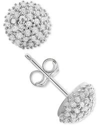 Macy's - Diamond Pave Stud Earrings (1/4 Ct. T.w. - Lyst