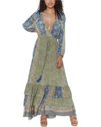 Raga Jai Printed Tiered Maxi Dress - Multicolour