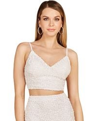 Lara - Spaghetti Strap Beaded Top - Lyst