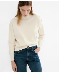 Mango - Jewel Buttons Knitted Sweater - Lyst