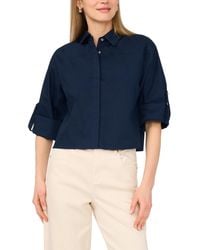 1.STATE - Cotton Boxy Button Down Shirt - Lyst