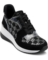 DKNY - Kamay Lace-up Wedge Sneakers - Lyst