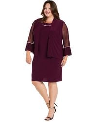 R & M Richards - Plus Size Scoop Neck 2-piece Jacket Dress - Lyst