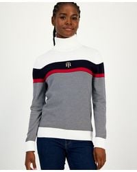 Tommy Hilfiger - Cotton Striped Turtleneck Sweater - Lyst