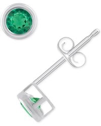 Macy's - Gemstone Round Stud Earrings - Lyst