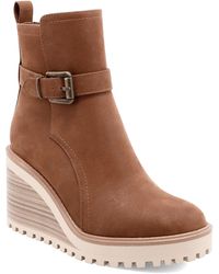 MIA - Cleste Lug Sole Wedge Booties - Lyst