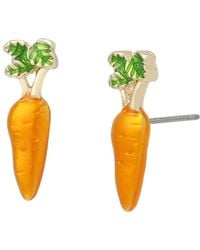 Betsey Johnson - Spring Chick Carrot Stud Earrings - Lyst