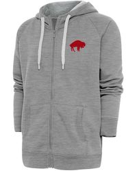 Antigua - Buffalo Bills Throwback Logo Victory Full-zip Hoodie - Lyst