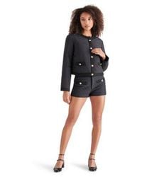 Steve Madden - Coppelia Tweed Trim Puffer Jacket Quilted Cordelia Shorts - Lyst
