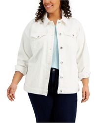 macys white jean jacket
