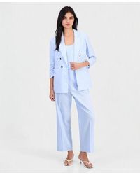 BarIII - Linen Blend Scrunch Sleeve Blazer Scoop Neck Camisole Pull On Pants Macys Exclusive - Lyst