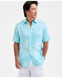 Club Room - Casa Regular-fit Floral Button-down Linen Shirt - Lyst