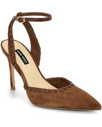 Nine West - Kenedy Suede Whipstitch Pointed Toe Dress Pumps - Lyst