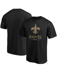 Fanatics Men's Branded Heathered Gray, Black New Orleans Saints Team Ombre  T-shirt