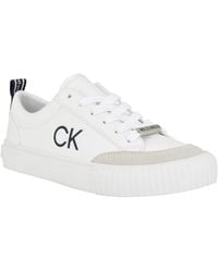 Calvin Klein - Lariss Round Toe Lace-up Casual Sneakers - Lyst