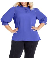 City Chic - Plus Size Kiss Me Quick Elbow Sleeve Shirt - Lyst