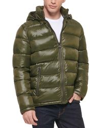 Guess - Quilted Zip Up Puffer Jacket - Lyst