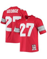 Men's Mitchell & Ness Eddie George Scarlet Ohio State Buckeyes