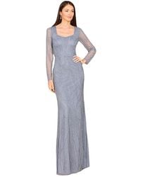 Lara - V Neck Beaded Long Sleeve Dress - Lyst