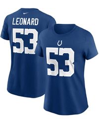Nike Darius Leonard Royal Indianapolis Colts Name Number T-shirt - Blue