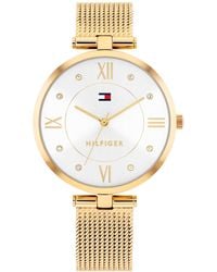 Tommy Hilfiger - Quartz Tone Stainless Steel Mesh Bracelet Watch - Lyst