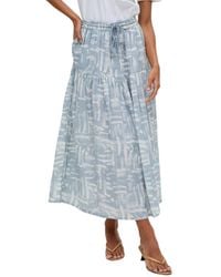 Raffya - Bonnie Shirred Waist Warhol Print Midi Skirt - Lyst