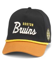 American Needle - Black/gold Boston Bruins Roscoe Washed Twill Adjustable Hat - Lyst