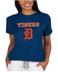 Concepts Sport - Detroit Tigers Tri-blend Mainstream Terry Short Sleeve Sweatshirt Top - Lyst