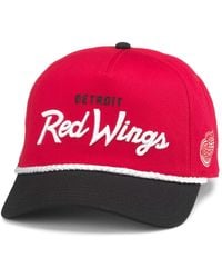 American Needle - Red/black Detroit Red Wings Roscoe Washed Twill Adjustable Hat - Lyst