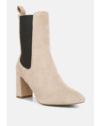 Rag & Co - Gaven Suede High Ankle Chelsea Boots - Lyst