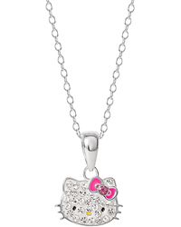 Macy's - Crystal & Enamel Hello Kitty Pendant Necklace - Lyst