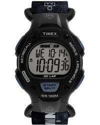 Timex - Quartz Digital Leather Watch - Lyst