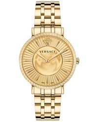 Versace - Swiss Ion Plated Stainless Steel Bracelet Watch 38mm - Lyst