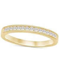 Macy's - Diamond Milgrain Bead Wedding Band (1/6 Ct. T.w. - Lyst