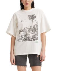 Levi's - Cotton Graphic-print Short Stack Tee - Lyst