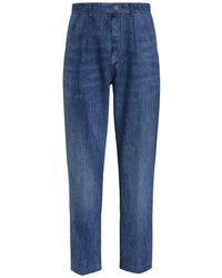 Herren Bekleidung Jeans Jeans mit Tapered-Fit Tommy Hilfiger Denim Loose Tapered Fit Jeans mit Label-Stitching Modell BAX LOOSE in Blau für Herren 