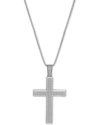 Macy's - Diamond Cross 22" Pendant Necklace (1 Ct. T.w.) - Lyst