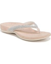 Vionic - Dillon Shine Thong Sandals - Lyst