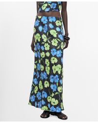 Mango - Floral-print Long Skirt - Lyst