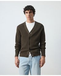 Mango - Medium Knit Microstructure Cardigan Sweater - Lyst