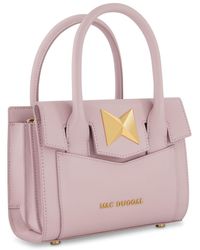 Mac Duggal - Gold Plated Hardware Small Leather Tote Bag - Lyst
