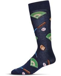 Memoi - Baseball Rayon From Bamboo Crew Socks - Lyst