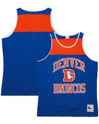 Mitchell & Ness - Royal And Orange Denver Broncos Gridiron Classics Heritage Colorblock Tank Top - Lyst