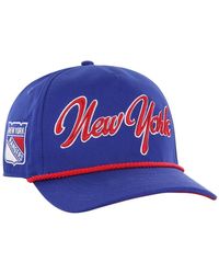 '47 - 47 New York Rangers Overhand Logo Side Patch Hitch Adjustable Hat - Lyst