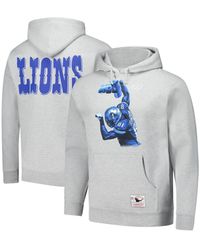 Mitchell & Ness - Calvin Johnson Detroit Lions Hall Of Fame Player Graphic Pullover Hoodie - Lyst