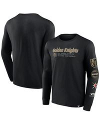 Fanatics - Vegas Golden Knights Strike The Goal Long Sleeve T-shirt - Lyst