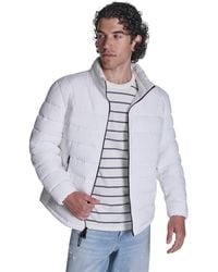 Converse - Lightweight Hooded Bib Puffer Jacket - Lyst